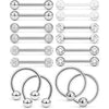 Body Piercing Jewelry Stainless Steel Tongue Ring Nipple Ring With Crown And Star Pattern Electroplated