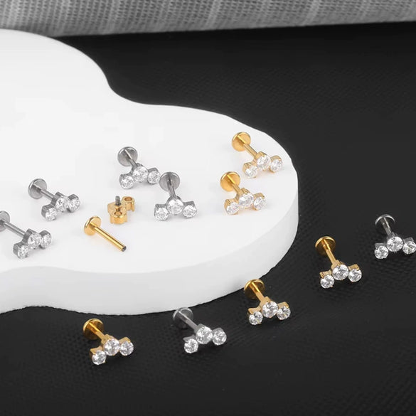 Body Piercing Jewelry Titanium Alloy Copper Stainless Steel Geometric Electroplating Unisex