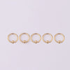 Body Piercing Jewelry Vacuum Plating Stainless Steel Geometric Ring Ear Nail Nose Nail