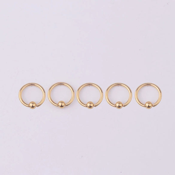 Body Piercing Jewelry Vacuum Plating Stainless Steel Geometric Ring Ear Nail Nose Nail