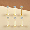 Body Piercing Lip Nail Ear Nail Pin Copper Stainless Steel Geometric Electroplating Unisex