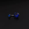 Body Piercing Stainless Steel Doubleheaded Round Zircon Navel Nail For Women With Geometric Pattern