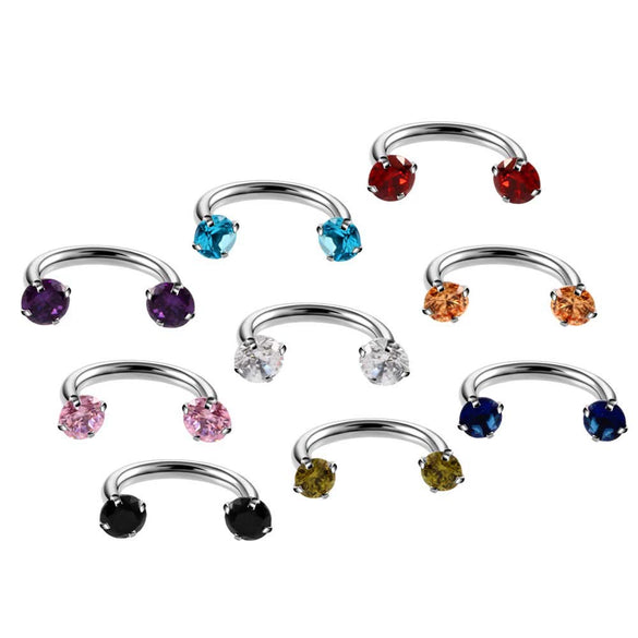 Body Puncture Jewelry Stainless Steel Ushaped Electroplated Ring And Nail