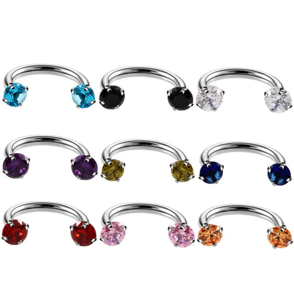 Body Puncture Jewelry Stainless Steel Ushaped Electroplated Ring And Nail