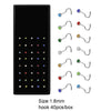 Body Puncture Stainless Steel Nose Nail Geometric Pattern Diamond Style Unisex