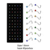 Body Puncture Stainless Steel Nose Nail Geometric Pattern Diamond Style Unisex