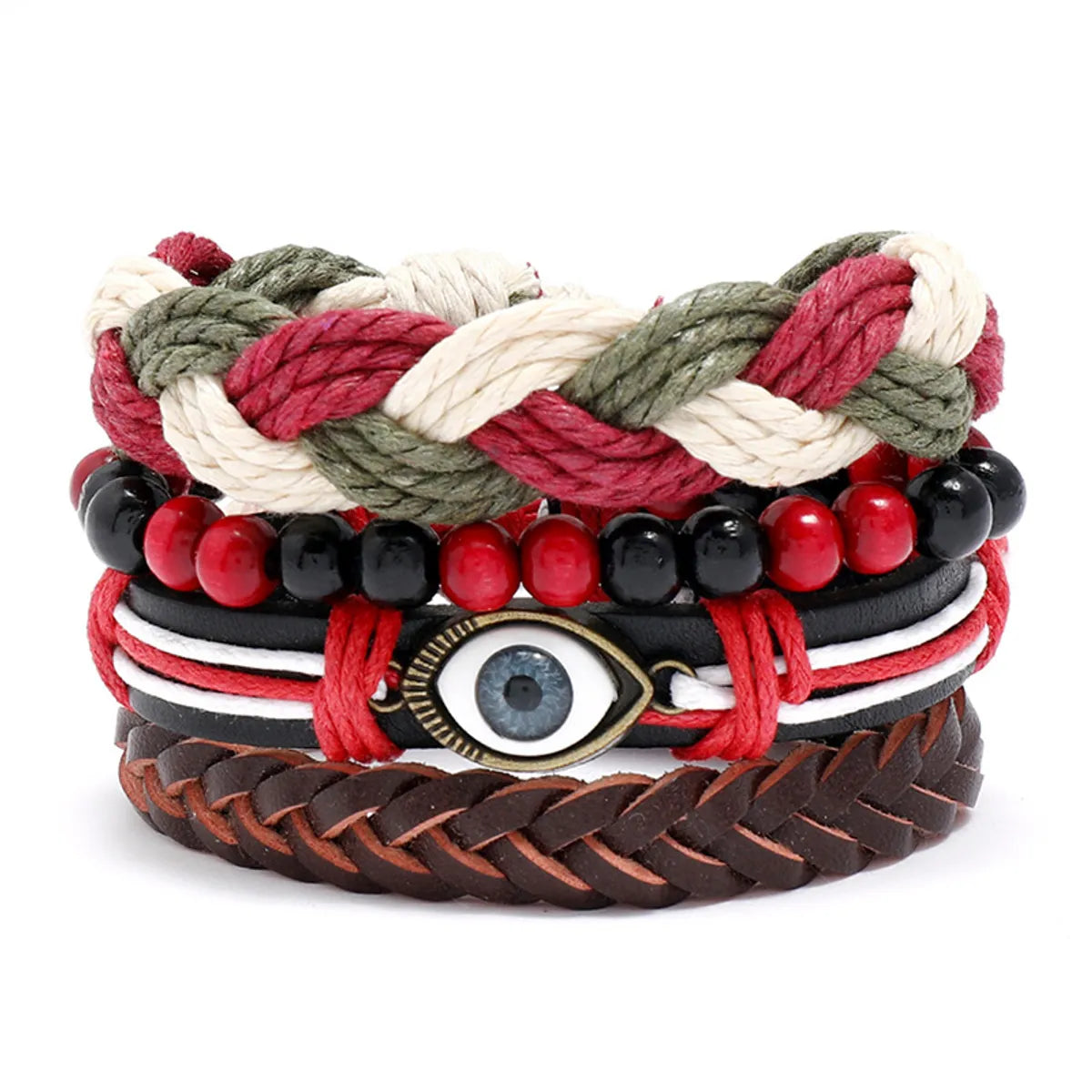 Bohemian Geometric Pu Leather No Inlaid Unisex Bracelets