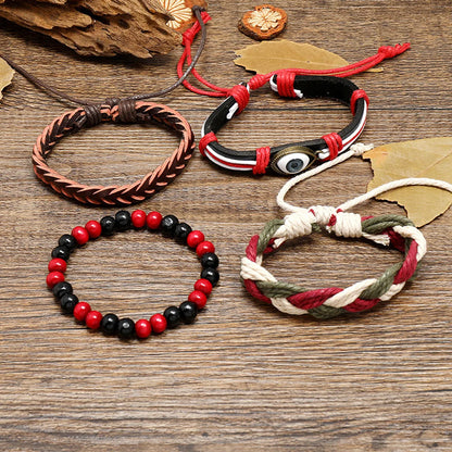 Bohemian Geometric Pu Leather No Inlaid Unisex Bracelets