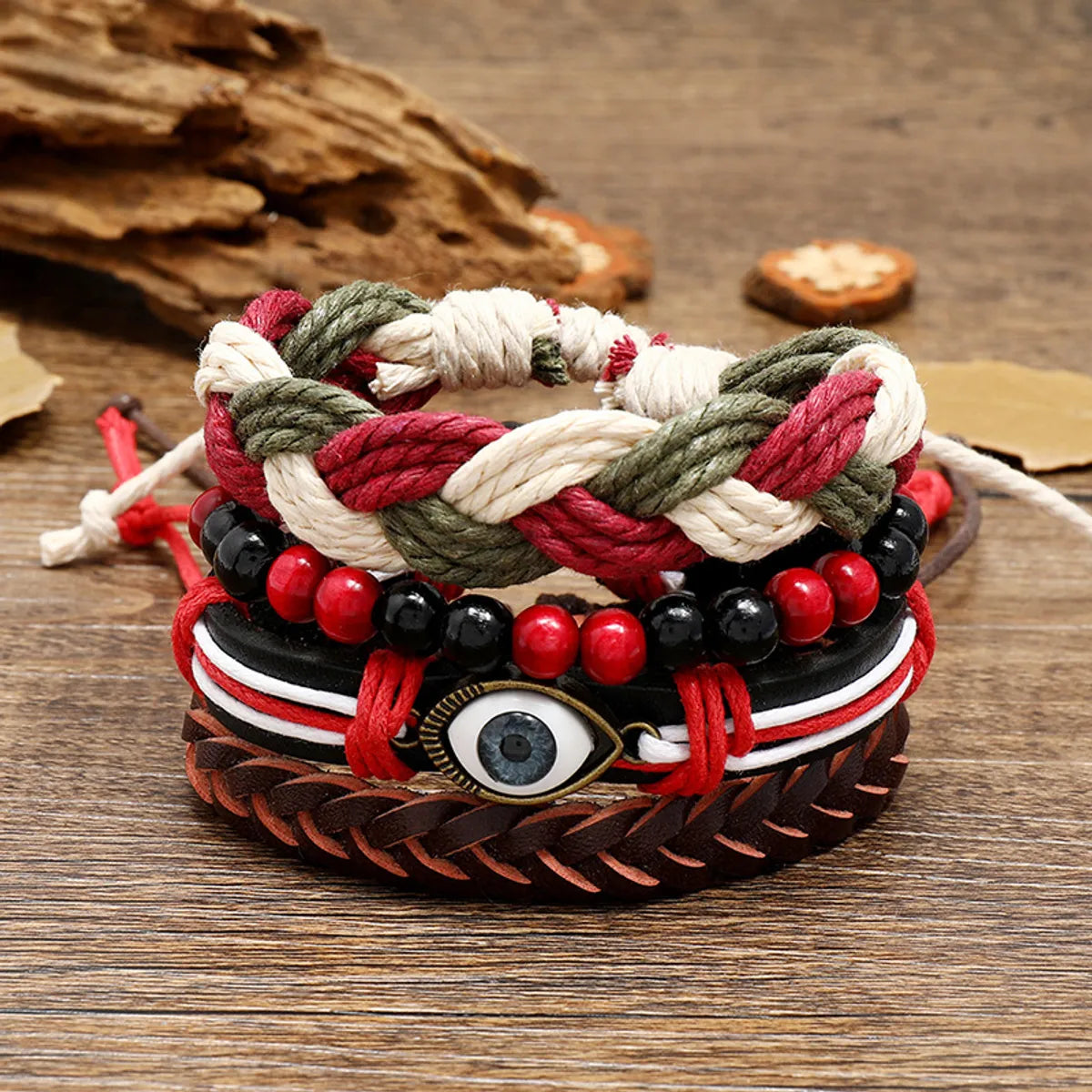 Bohemian Geometric Pu Leather No Inlaid Unisex Bracelets