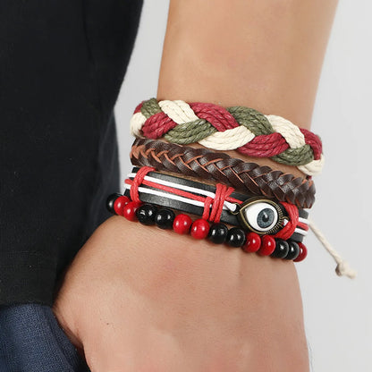 Bohemian Geometric Pu Leather No Inlaid Unisex Bracelets