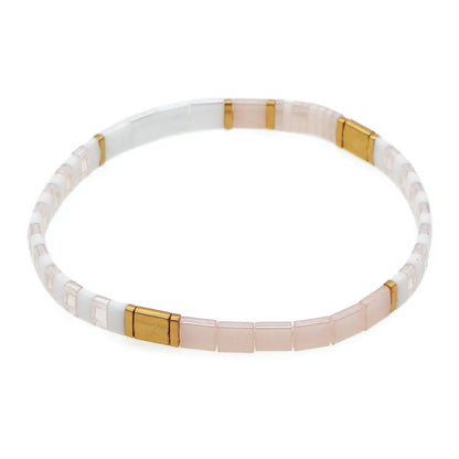 Bohemia Transparent Color Miyuki Beads Stacked Tila Bracelet