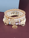Bohemian Alloy Multilayer Beaded Butterfly Crystal Electroplated Unisex Jewelry Bracelet