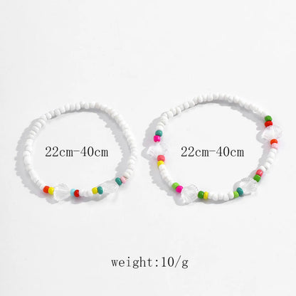 Bohemian Beach Shell Alloy Seed Bead Beaded Women's Anklet