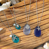 Bohemian Beach Tortoise Starfish Glass Glass Cable Chain Pendant Necklaces Wholesale