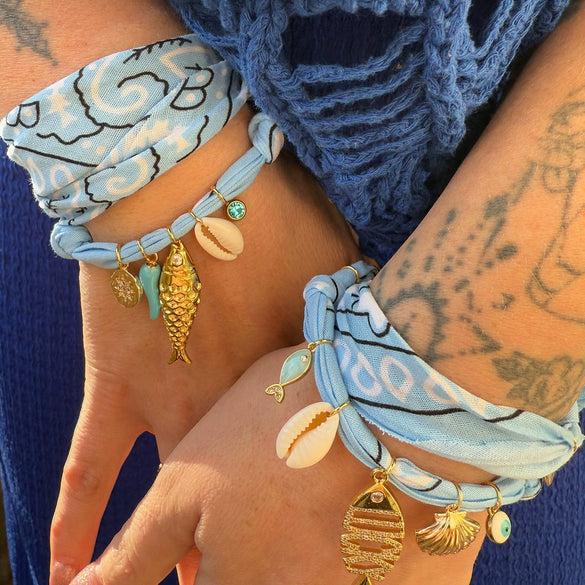 Bohemian Bracelet And Necklace With Starfish Mushroom Cherry Multi Pendant Resin Copper Electroplating Animal Zodiac Geometric Accessories For Women