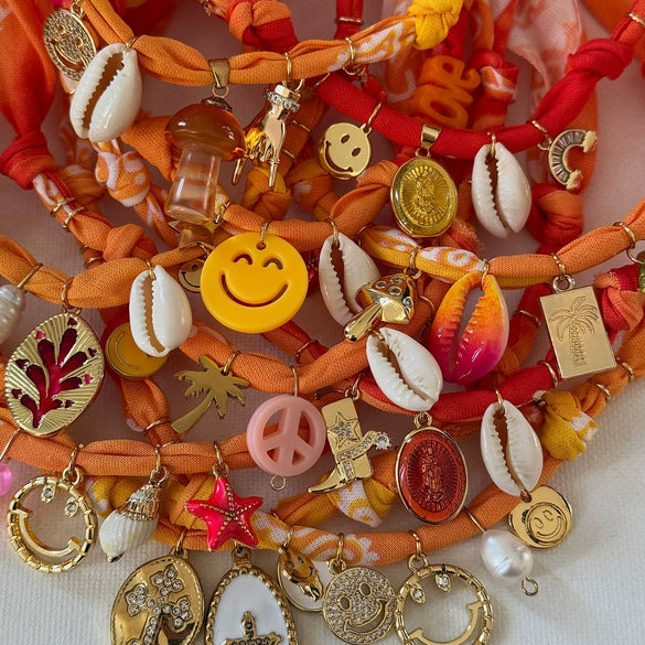 Bohemian Bracelet And Necklace With Starfish Mushroom Cherry Multi Pendant Resin Copper Electroplating Animal Zodiac Geometric Accessories For Women