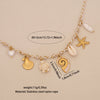 Bohemian Braided Handmade Stainless Steel Beach Jewelry With Starfish Conch Animal Zodiac Shapes Women's Necklace
