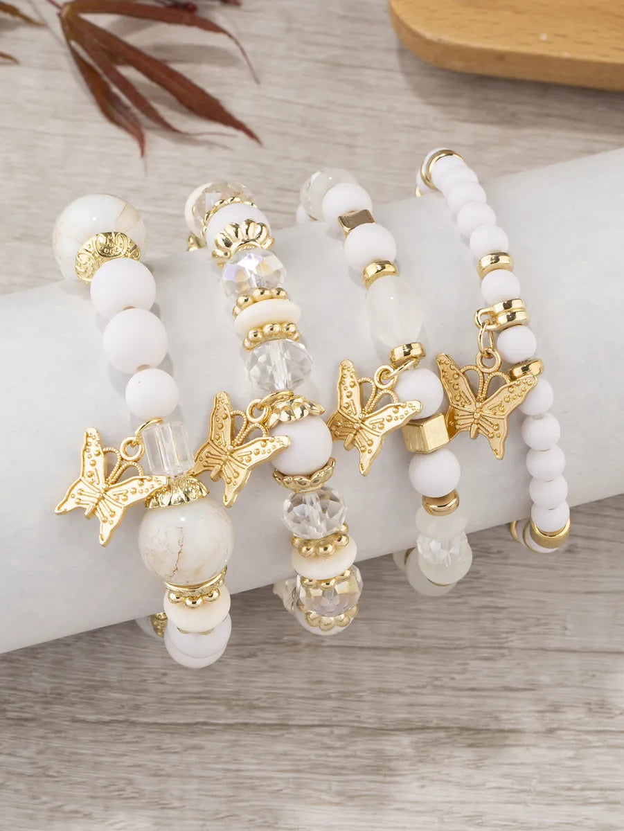 Bohemian Butterfly Arylic Alloy Plating Women's Bracelets