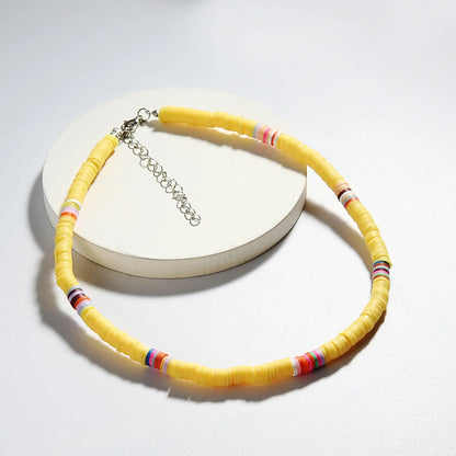 Bohemian Ceramic Clay Women'S Ethnic Style Simple Handmade String Soft  Necklace