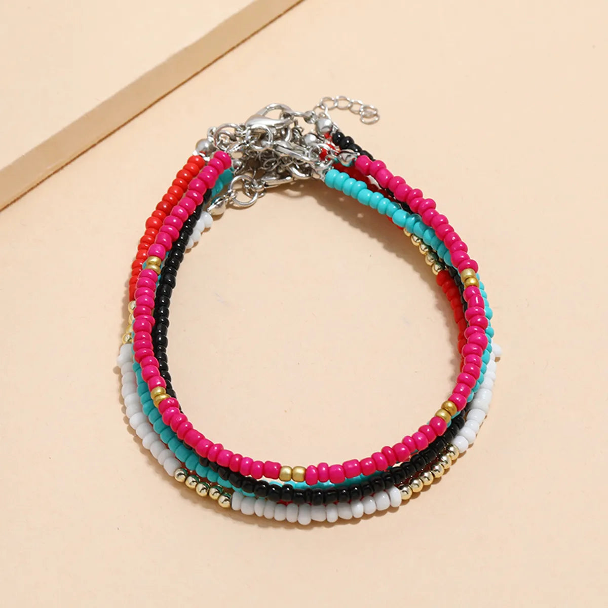 Bohemian Classic Style Round Alloy Beaded Unisex Anklet