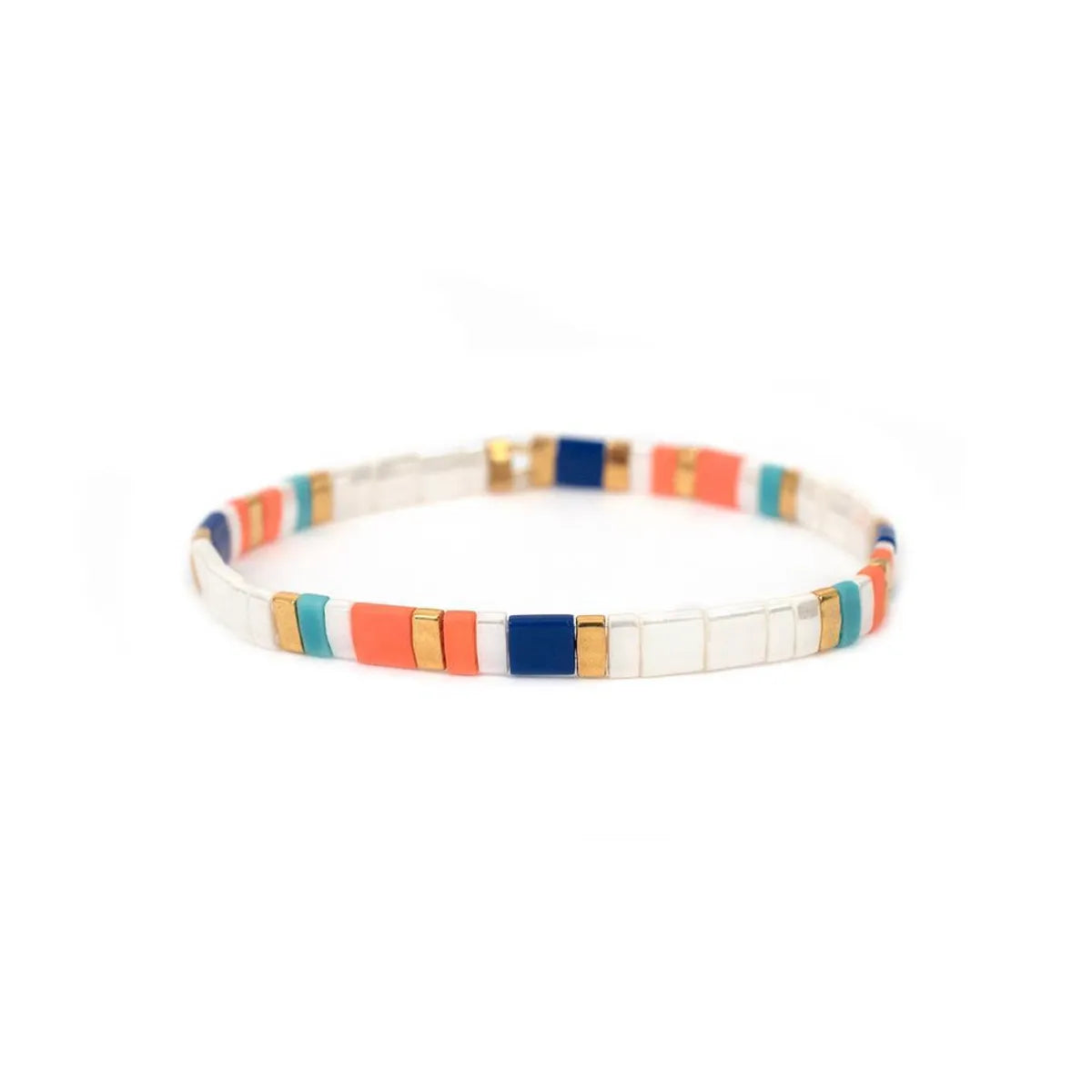 Bohemian Color Block Beaded Irregular Women'S Bracelets 1 Piece