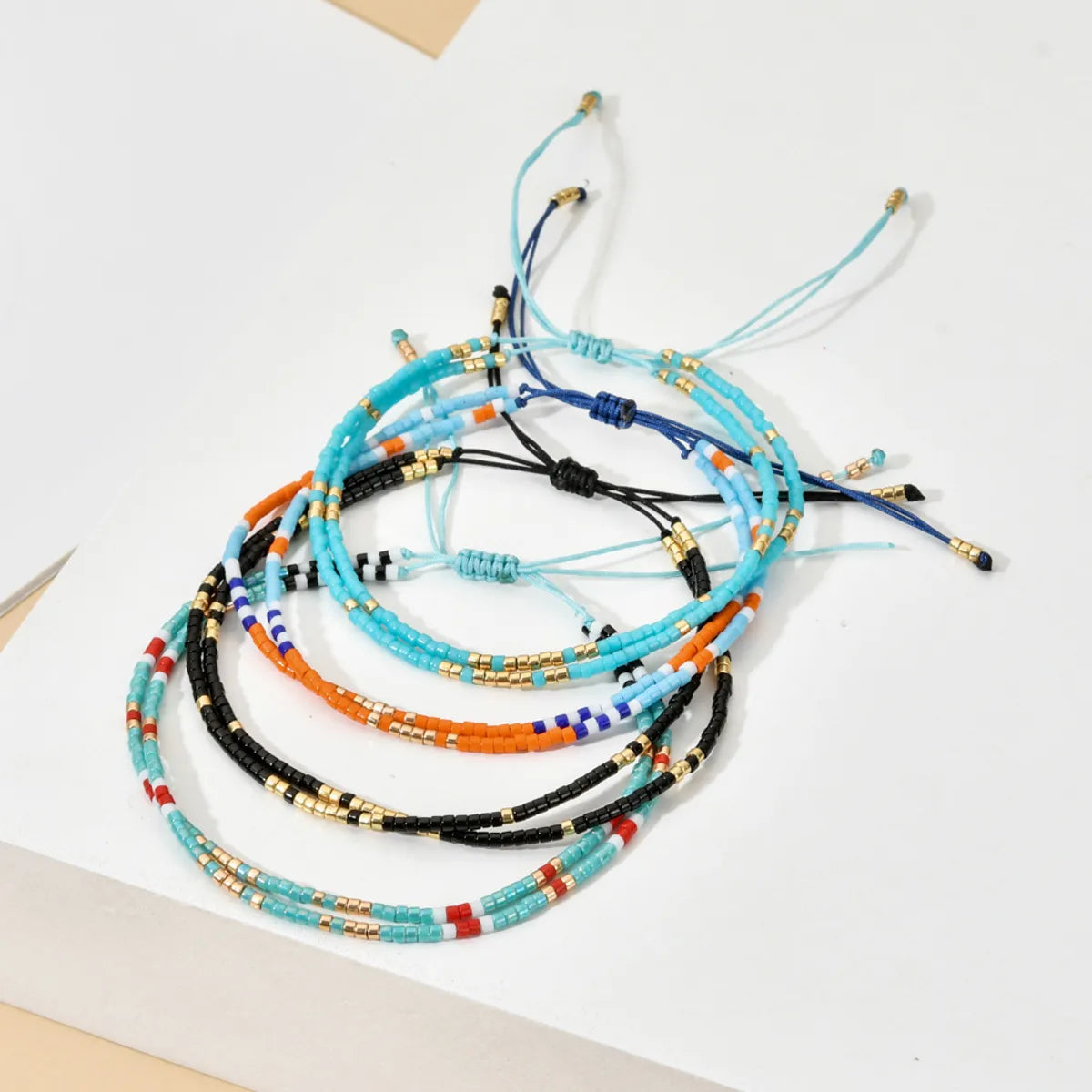 Bohemian Color Block Seed Bead Women's Bracelets