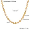 Bohemian Colorful Bead Zircon Necklace And Bracelet Titanium Steel Pvd Plated 18K Gold