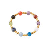 Bohemian Creative Dopamine Natural Stone Beaded Bracelet Titanium Steel Gold Plated Geometric Design