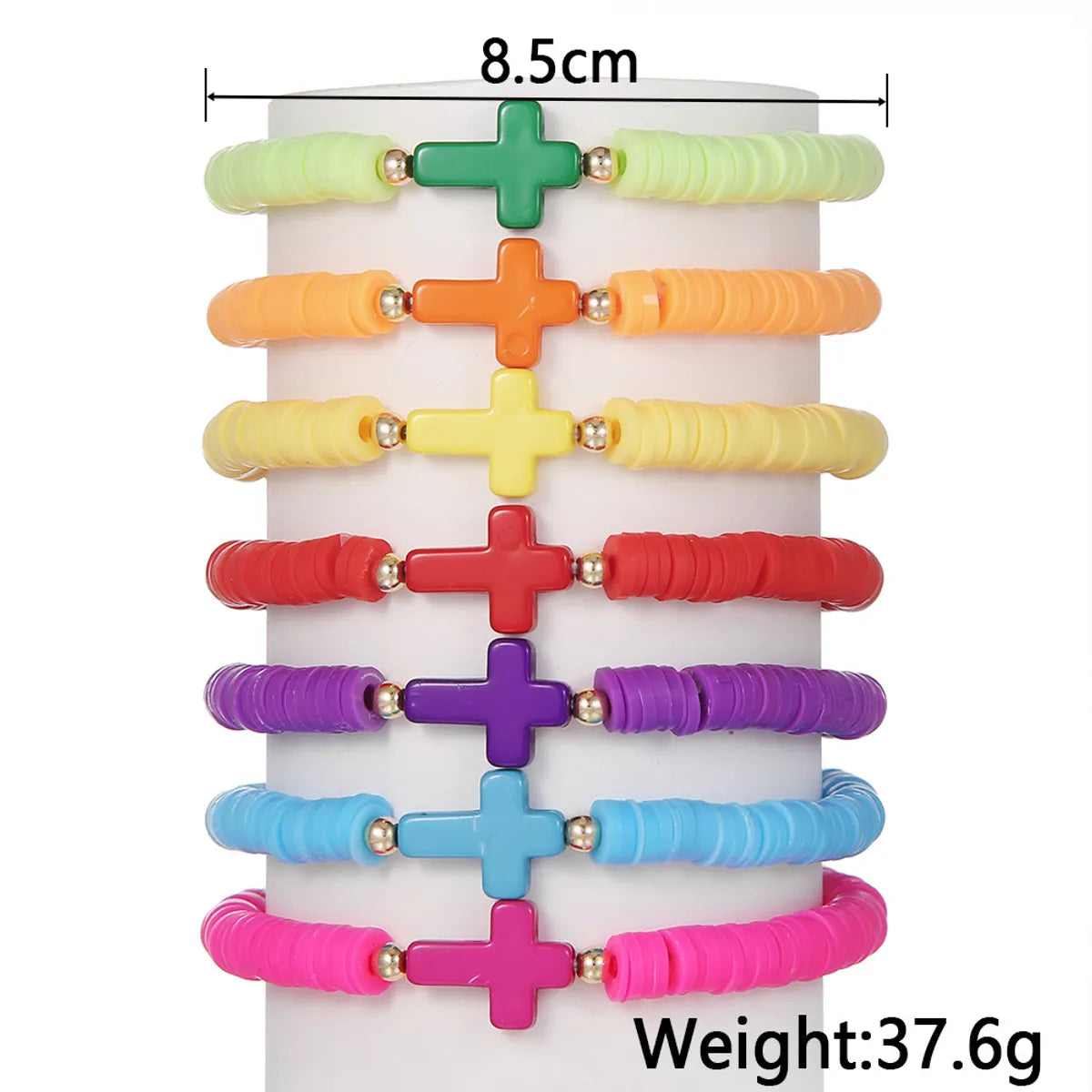 Bohemian Cross Solid Color Soft Clay Wholesale Bracelets