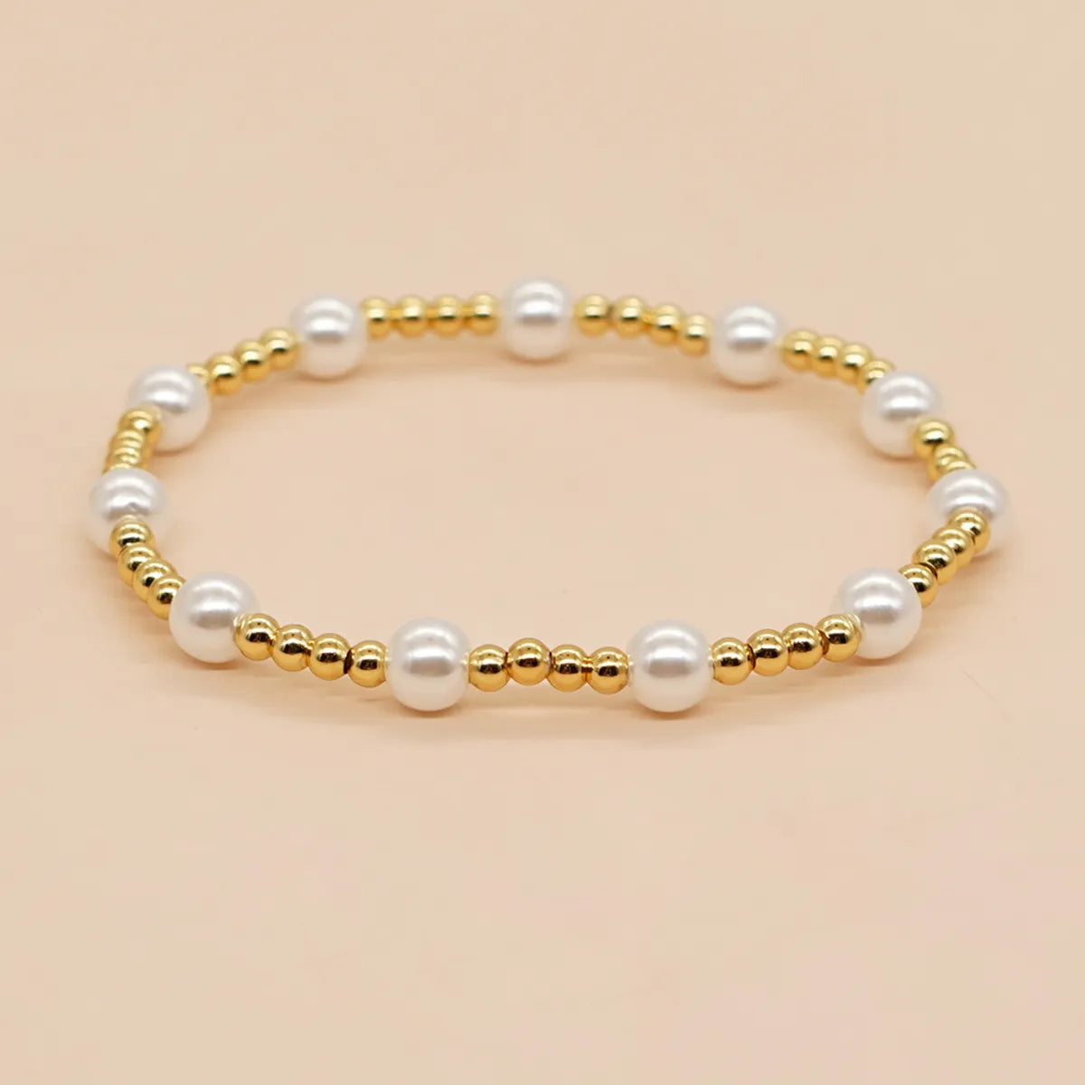 Bohemian Devil's Eye Flower Imitation Pearl Alloy Wholesale Bracelets