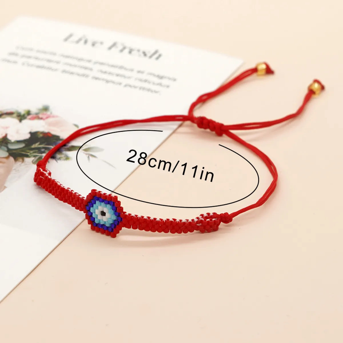 Bohemian Devil's Eye Seed Bead Rope Knitting Women's Drawstring Bracelets