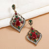 Bohemian Exotic Drop Shape Alloy Earrings With Crystal Detail For Women Wholesale Fashion Jewelry