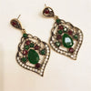 Bohemian Exotic Drop Shape Alloy Earrings With Crystal Detail For Women Wholesale Fashion Jewelry