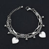Bohemian Fashion Multilayer Stainless Steel Bracelet Love Round Beads Ladies Bracelet New