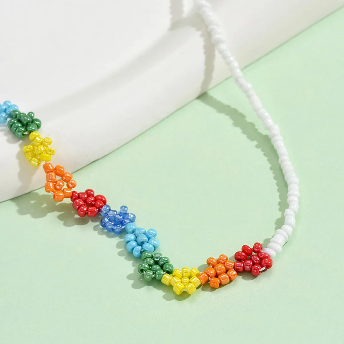 Bohemian Flower Alloy Seed Bead Plating Women's Choker