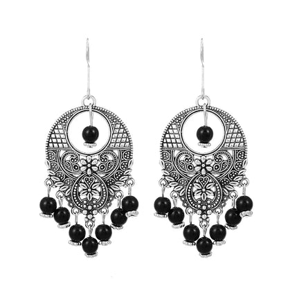 Bohemian Geometric Alloy Hollow Out Artificial Pearls Women'S Earrings