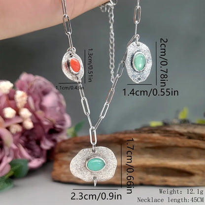 Wholesale Jewelry Bohemian Geometric Alloy Metal Plating Pendant Necklace