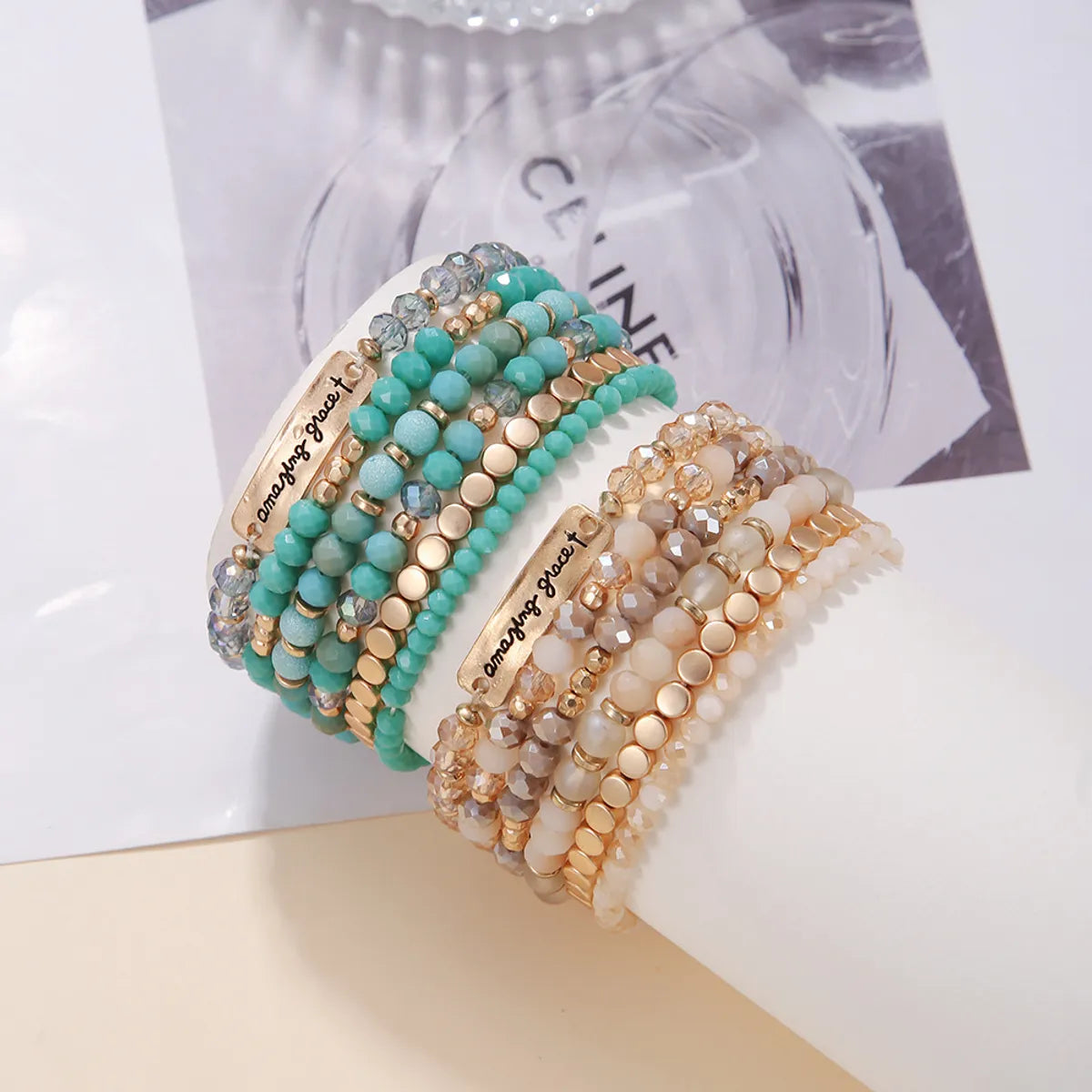 Bohemian Geometric Artificial Crystal Beaded Women's Bracelets