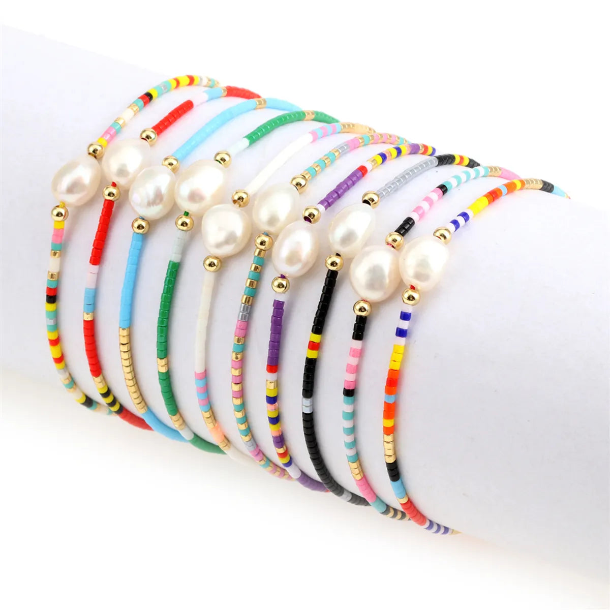 Bohemian Geometric Baroque Pearls Handmade Pearl Bracelets 1 Piece