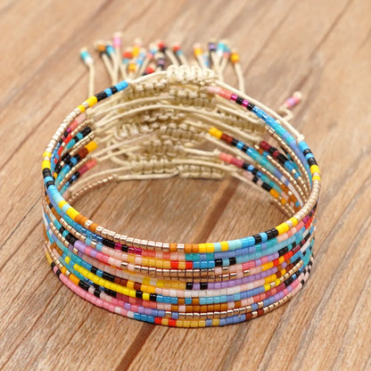 Bohemian Geometric Glass Bracelets