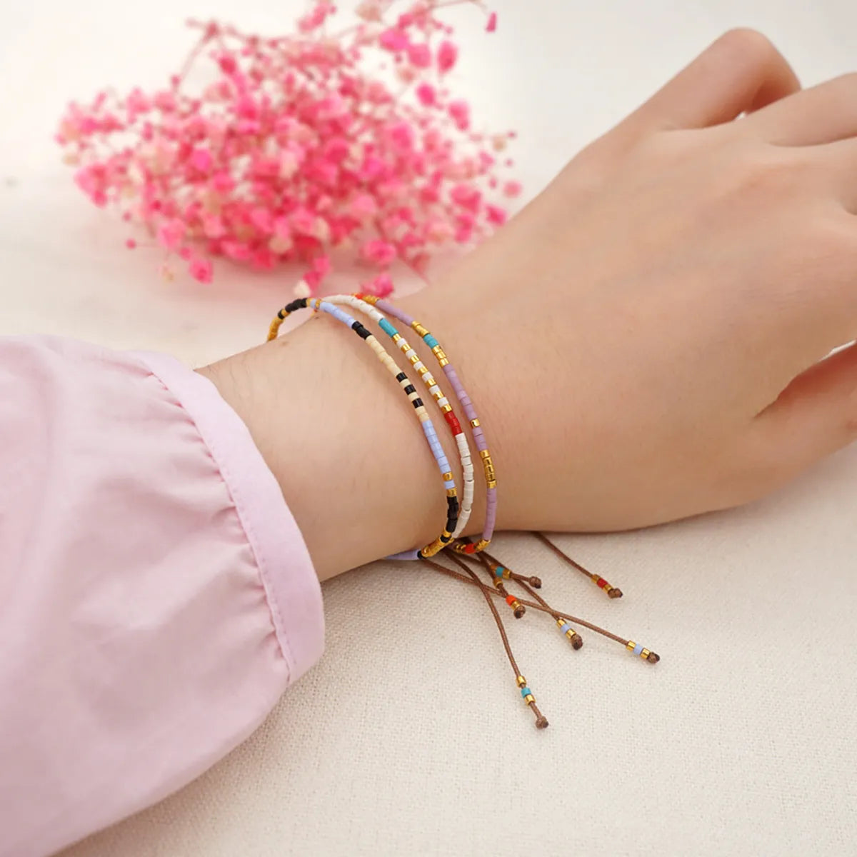 Bohemian Geometric Glass Bracelets