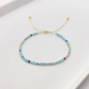 Bohemian Geometric Glass Shell Beaded Women's Drawstring Bracelets