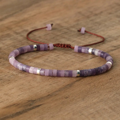 Bohemian Geometric Natural Stone Bracelets In Bulk