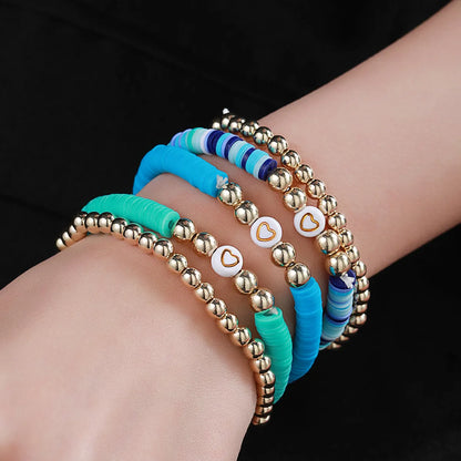 Bohemian Geometric Soft Clay Beaded Women'S Bracelets