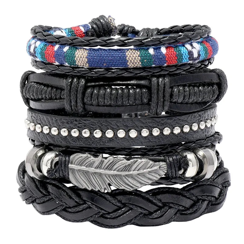 Bohemian Hand-Woven Leather Bracelet