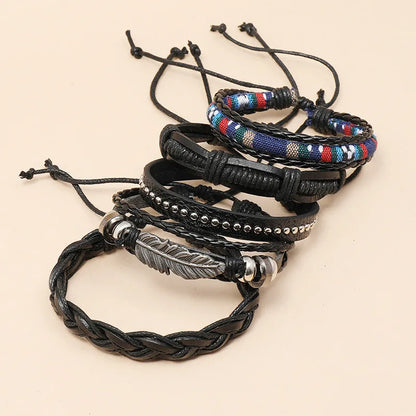 Bohemian Hand-Woven Leather Bracelet