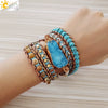 Bohemian Irregular Natural Crystal Ore Hand Woven Winding Bracelet Minimalist Unisex Bracelet