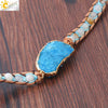 Bohemian Irregular Natural Crystal Ore Hand Woven Winding Bracelet Minimalist Unisex Bracelet