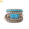 Bohemian Irregular Natural Crystal Ore Hand Woven Winding Bracelet Minimalist Unisex Bracelet