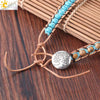 Bohemian Irregular Natural Crystal Ore Hand Woven Winding Bracelet Minimalist Unisex Bracelet